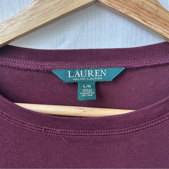 Lauren Ralph Lauren Long Sleeve w/Left Shoulder Zipper& Faux Suede Elbow Patches - Picture 2 of 5